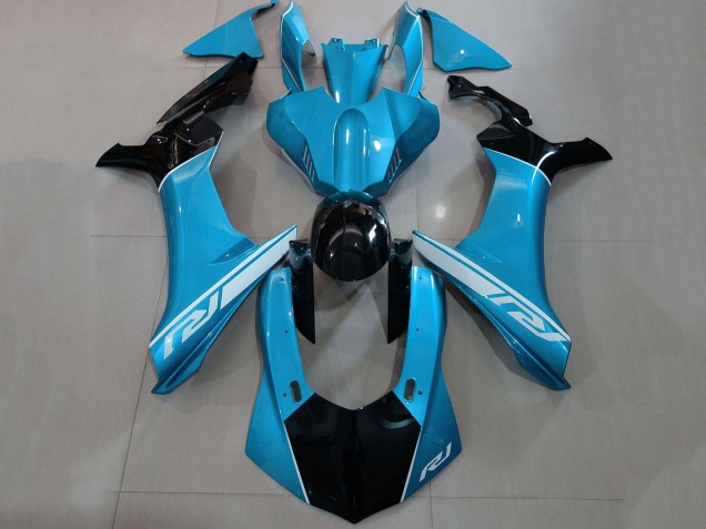 Lojas Carenagens Moto Yamaha YZF 1000 R1 2015-2019 - Azul Prata Preto Brilhante