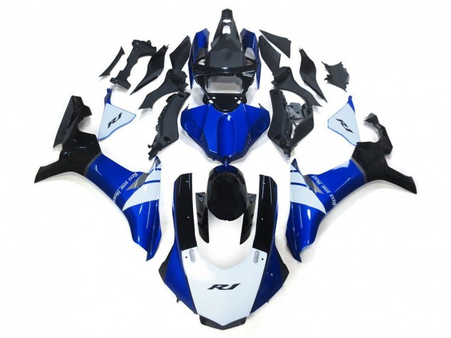 Lojas Carenagens Moto Yamaha YZF 1000 R1 2015-2019 - Branco Azul Preto