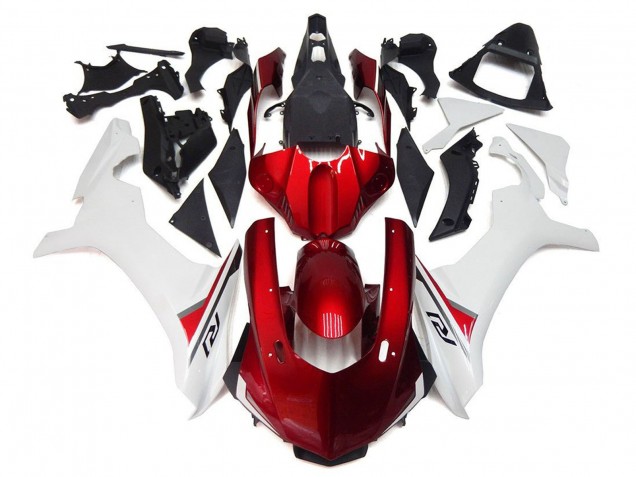 Lojas Carenagens Moto Yamaha YZF 1000 R1 2015-2019 - Branco Vermelho Preto