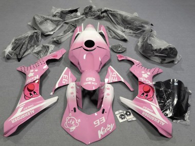 Lojas Carenagens Moto Yamaha YZF 1000 R1 2020-2025 - Rosa Branco Kirby