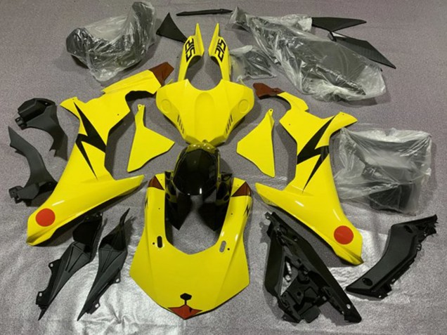 Lojas Carenagens Moto Yamaha YZF 1000 R1 2020-2025 - Amarelo Vermelho Pikachu