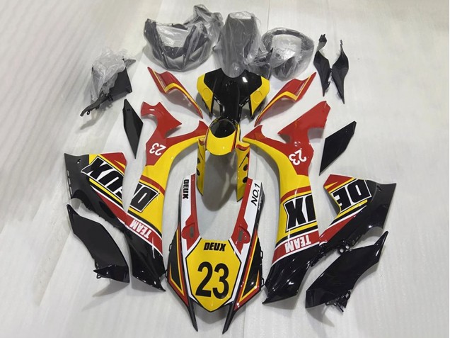 Lojas Carenagens Moto Yamaha YZF 1000 R1 2020-2025 - Branco Amarelo Vermelho Preto