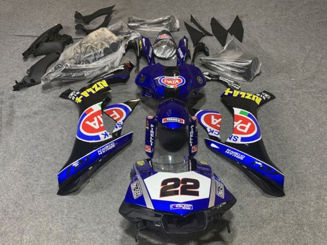 Lojas Carenagens Moto Yamaha YZF 1000 R1 2020-2025 - Azul Branco Preto Vermelho Pata