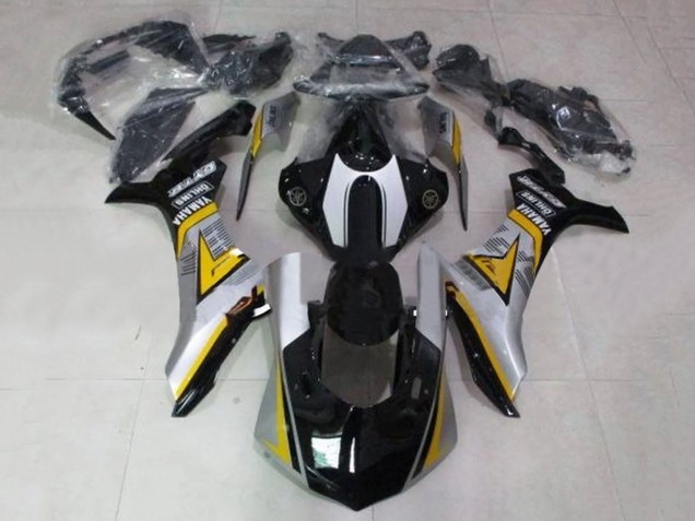 Lojas Carenagem Moto Yamaha YZF 1000 R1 2020-2025 - Prata Amarelo Preto Brilhante