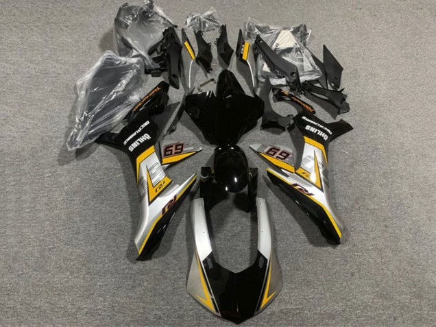 Lojas Carenagens Moto Yamaha YZF 1000 R1 2020-2025 - Prata Amarelo Preto Brilhante