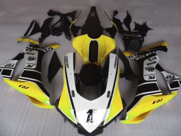 Lojas Carenagens Moto Yamaha YZF 1000 R1 2020-2025 - Amarelo Branco Preto Brilhante Motul YSP