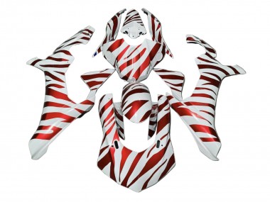 Lojas Carenagens Moto Yamaha YZF 1000 R1 2020-2025 - Branco Vermelho Zebra