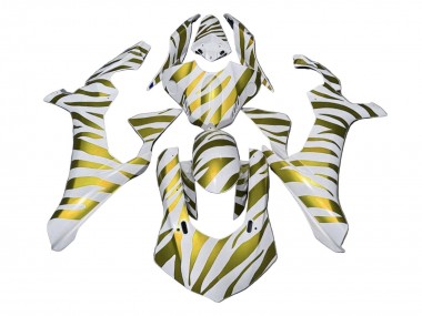 Lojas Carenagens Moto Yamaha YZF 1000 R1 2020-2025 - Branco Ouro Zebra