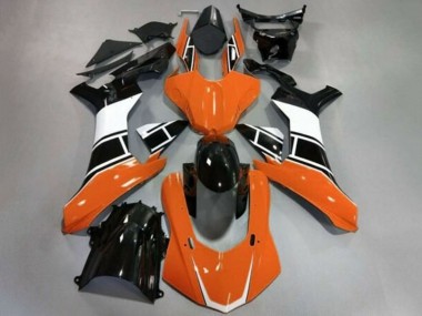 Lojas Carenagens Moto Yamaha YZF 1000 R1 2020-2025 - Laranja Branco Preto Brilhante