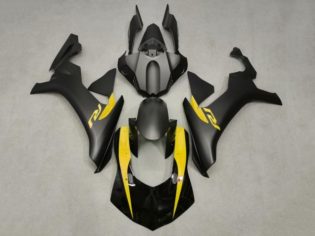 Lojas Carenagens Moto Yamaha YZF 1000 R1 2020-2025 - Preto Brilhante Preto Fosco Amarelo
