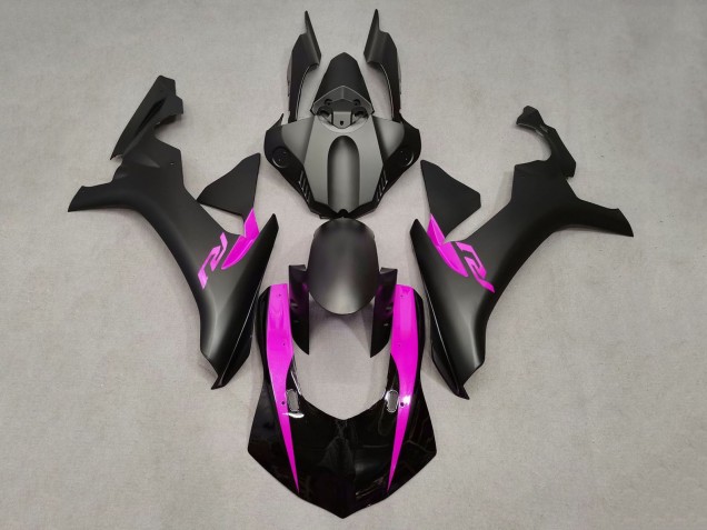 Lojas Carenagens Moto Yamaha YZF 1000 R1 2020-2025 - Preto Brilhante Preto Fosco Rosa