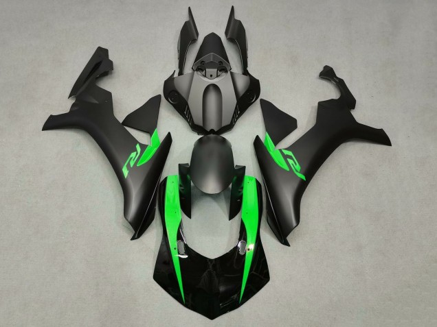 Lojas Carenagens Moto Yamaha YZF 1000 R1 2020-2025 - Preto Brilhante Preto Fosco Verde