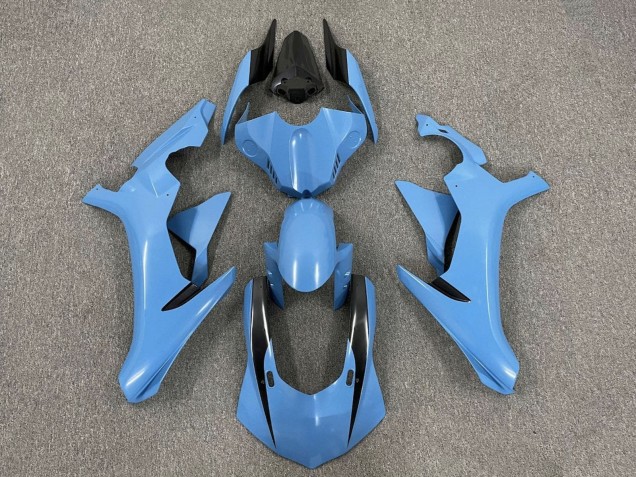 Lojas Carenagens Moto Yamaha YZF 1000 R1 2020-2025 - Azul Claro Preto Brilhante