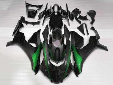 Lojas Carenagens Moto Yamaha YZF 1000 R1 2020-2025 - Falso Fibra de Carbono Verde
