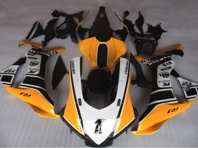 Lojas Carenagens Moto Yamaha YZF 1000 R1 2020-2025 - Laranja Branco Preto