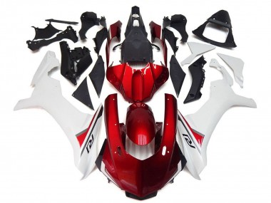 Lojas Carenagens Moto Yamaha YZF 1000 R1 2020-2025 - Branco Vermelho Preto