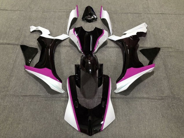 Lojas Carenagens Moto Yamaha YZF 1000 R1 2020-2025 - Branco Rosa Preto Brilhante