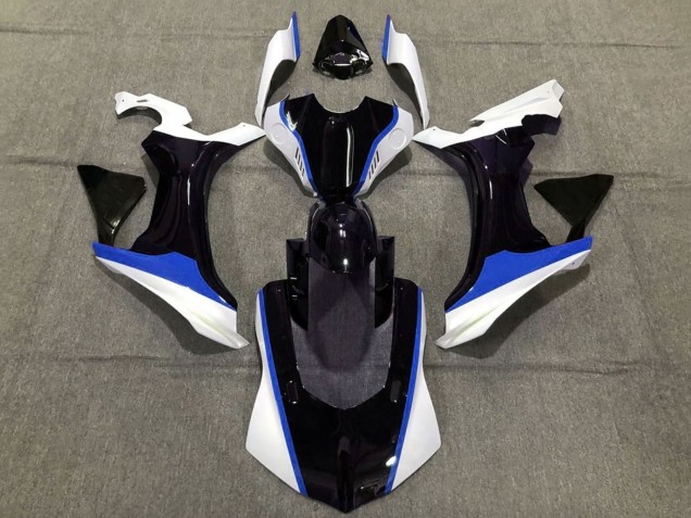 Lojas Carenagens Moto Yamaha YZF 1000 R1 2020-2025 - Branco Azul Preto Brilhante