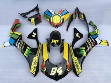 Lojas Carenagens Moto Yamaha YZF 1000 R1 2020-2025 - Branco Azul Verde Amarelo Preto Roda das Cores 94