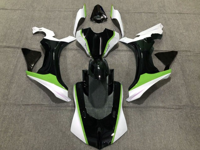 Lojas Carenagens Moto Yamaha YZF 1000 R1 2020-2025 - Branco Verde Preto Brilhante