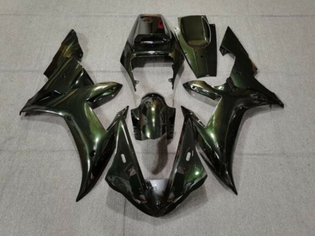 Lojas Carenagens Moto Yamaha YZF 1000 R1 2002-2003 - Verde Escuro Camaleão