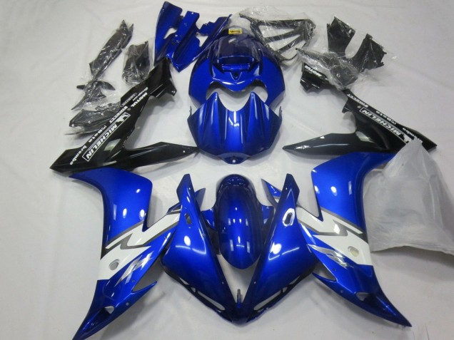 Lojas Carenagens Moto Yamaha YZF 1000 R1 2004-2006 - Azul Branco Preto Brilhante