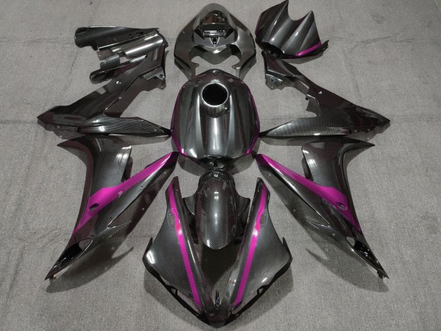 Lojas Carenagens Moto Yamaha YZF 1000 R1 2004-2006 - Fibra de Carbono Estilo Rosa
