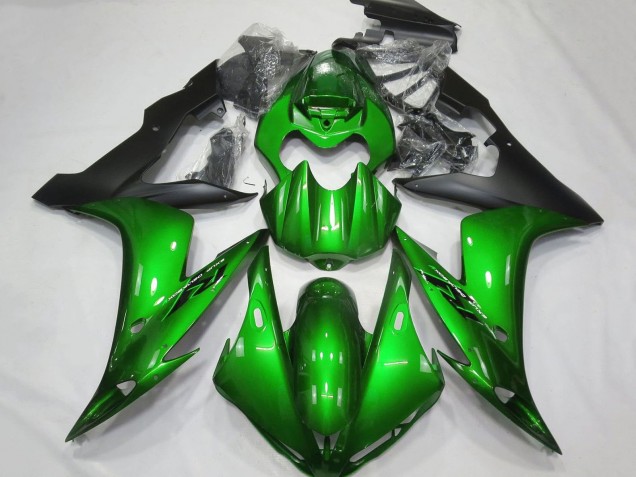 Lojas Carenagens Moto Yamaha YZF 1000 R1 2004-2006 - Verde Preto Fosco