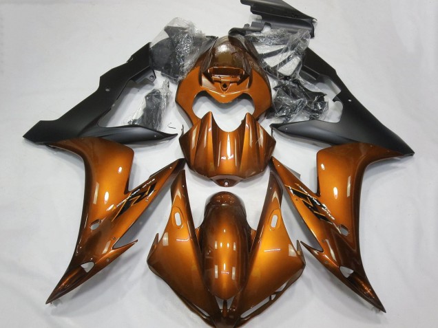 Lojas Carenagens Moto Yamaha YZF 1000 R1 2004-2006 - Laranja Preto Fosco