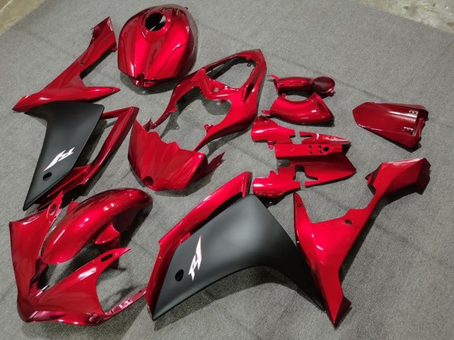 Lojas Carenagens Moto Yamaha YZF 1000 R1 2004-2006 - Vermelho Preto Fosco