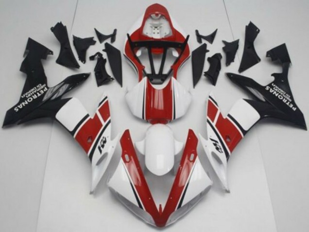 Lojas Kits Carenagem Moto Yamaha YZF 1000 R1 2004-2006 - Branco Vermelho Preto