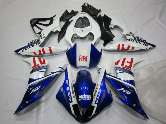 Lojas Carenagens Moto Yamaha YZF 1000 R1 2004-2006 - Branco Azul Vermelho Fiat