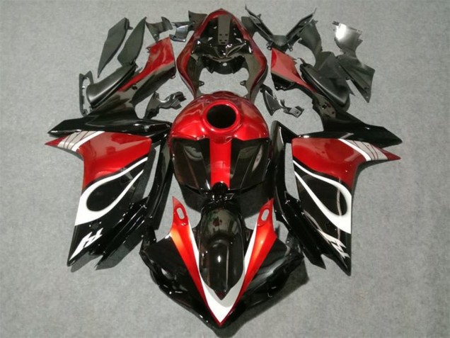 Lojas Carenagens Moto Yamaha YZF 1000 R1 2007-2008 - Vermelho Branco Preto
