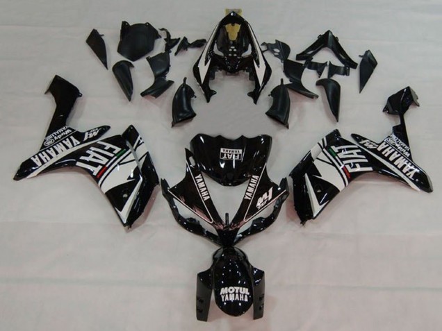Lojas Carenagens Moto Yamaha YZF 1000 R1 2007-2008 - Branco Preto Fiat