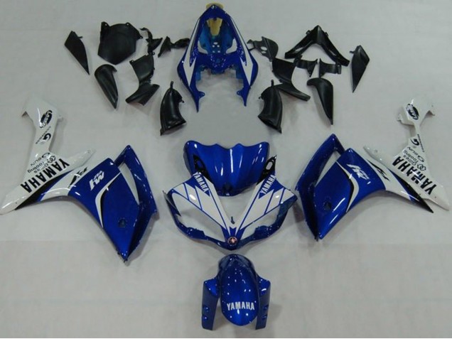 Lojas Carenagens Moto Yamaha YZF 1000 R1 2007-2008 - Azul Branco Preto M1