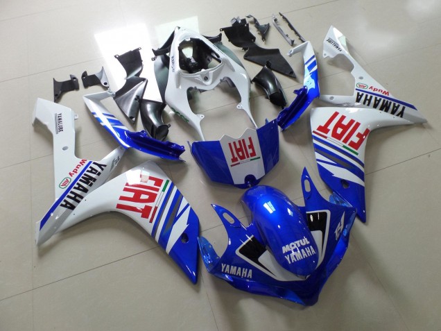 Lojas Carenagem Moto Yamaha YZF 1000 R1 2007-2008 - Branco Azul Vermelho Fiat