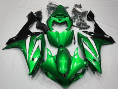 Lojas Carenagens Moto Yamaha YZF 1000 R1 2007-2008 - Verde Branco Preto