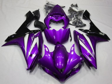 Lojas Carenagens Moto Yamaha YZF 1000 R1 2007-2008 - Roxo Branco Preto