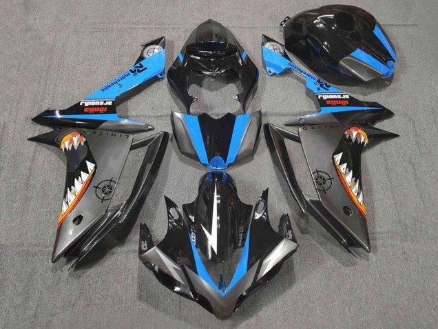 Lojas Carenagens Moto Yamaha YZF 1000 R1 2007-2008 - Preto Brilhante Azul Prata Laranja Branco Tubarão