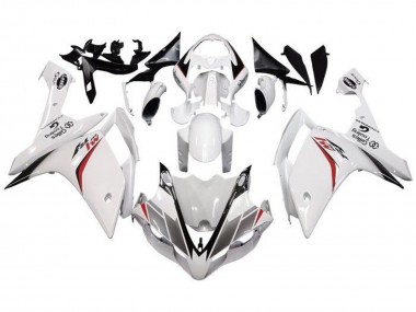 Lojas Carenagem Moto Yamaha YZF 1000 R1 2007-2008 - Branco Vermelho Preto Listra