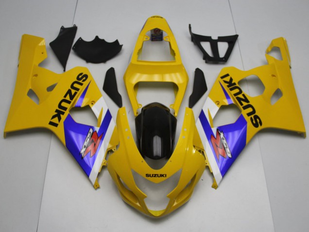 Lojas Carenagens Moto Suzuki GSXR 600 / GSXR 750 2004-2005 - Amarelo Branco Azul Preto