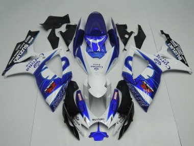 Lojas Carenagens Moto Suzuki GSXR 600 / GSXR 750 2006-2007 - Branco Azul Preto Corona Extra Motul
