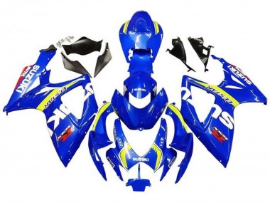 Lojas Carenagens Moto Suzuki GSXR 600 / GSXR 750 2006-2007 - Azul Branco Amarelo Vermelho Ecstar