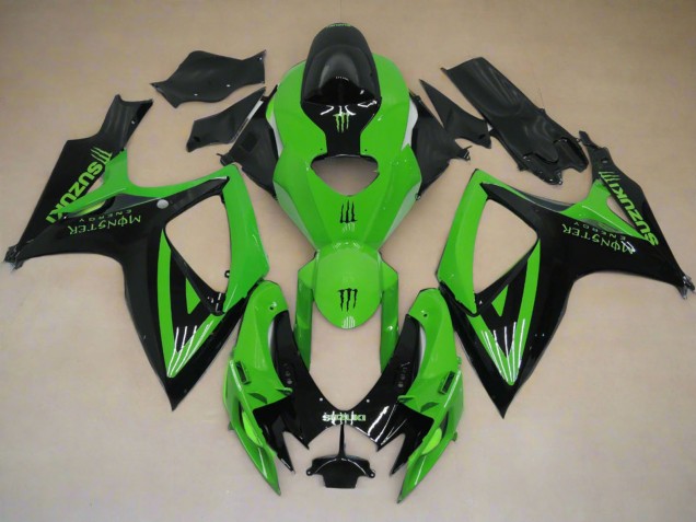 Lojas Carenagens Moto Suzuki GSXR 600 / GSXR 750 2006-2007 - Verde Preto Monstro