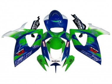Lojas Carenagens Moto Suzuki GSXR 600 / GSXR 750 2006-2007 - Branco Azul Verde Alstare