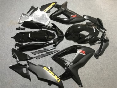 Lojas Carenagens Moto Suzuki GSXR 600 / GSXR 750 2006-2007 - Preto Fosco Preto Brilhante Amarelo