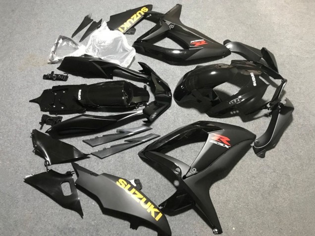 Lojas Carenagens Moto Suzuki GSXR 600 / GSXR 750 2006-2007 - Preto Fosco Preto Brilhante Amarelo