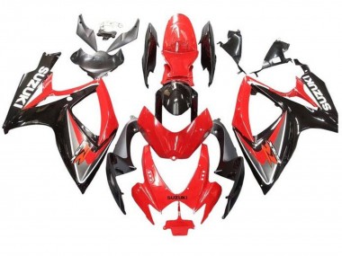 Lojas Carenagens Moto Suzuki GSXR 600 / GSXR 750 2006-2007 - Vermelho Cinzento Preto Brilhante