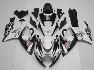 Lojas Carenagens Moto Suzuki GSXR 600 / GSXR 750 2006-2007 - Branco Preto Vermelho Corona Extra Motul Alstare