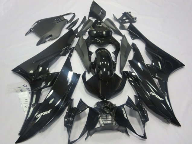 Lojas Carenagens Moto Yamaha YZF R6 2006-2007 - Preto Brilhante Preto Fosco